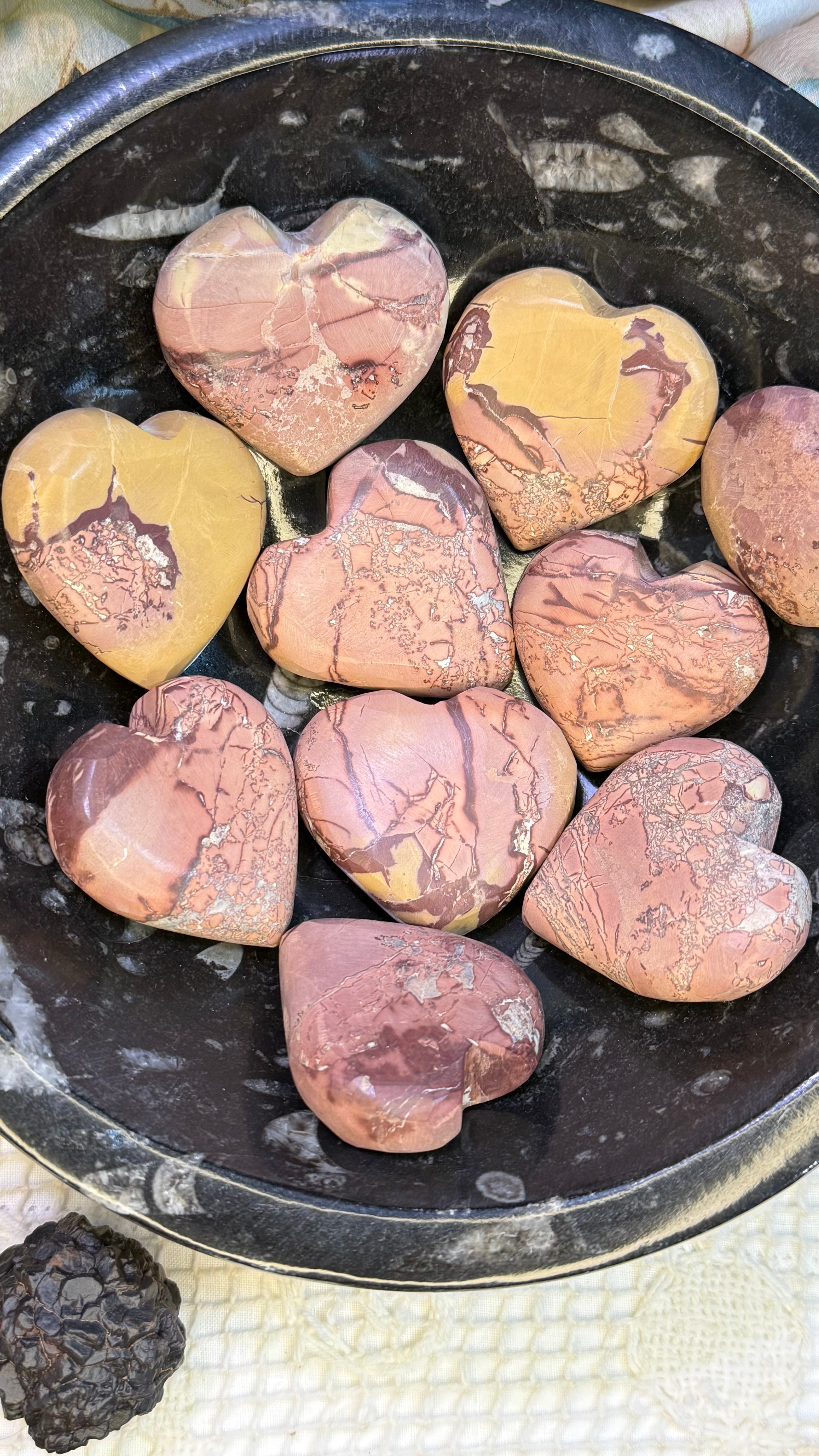 Mookaite jasper heart