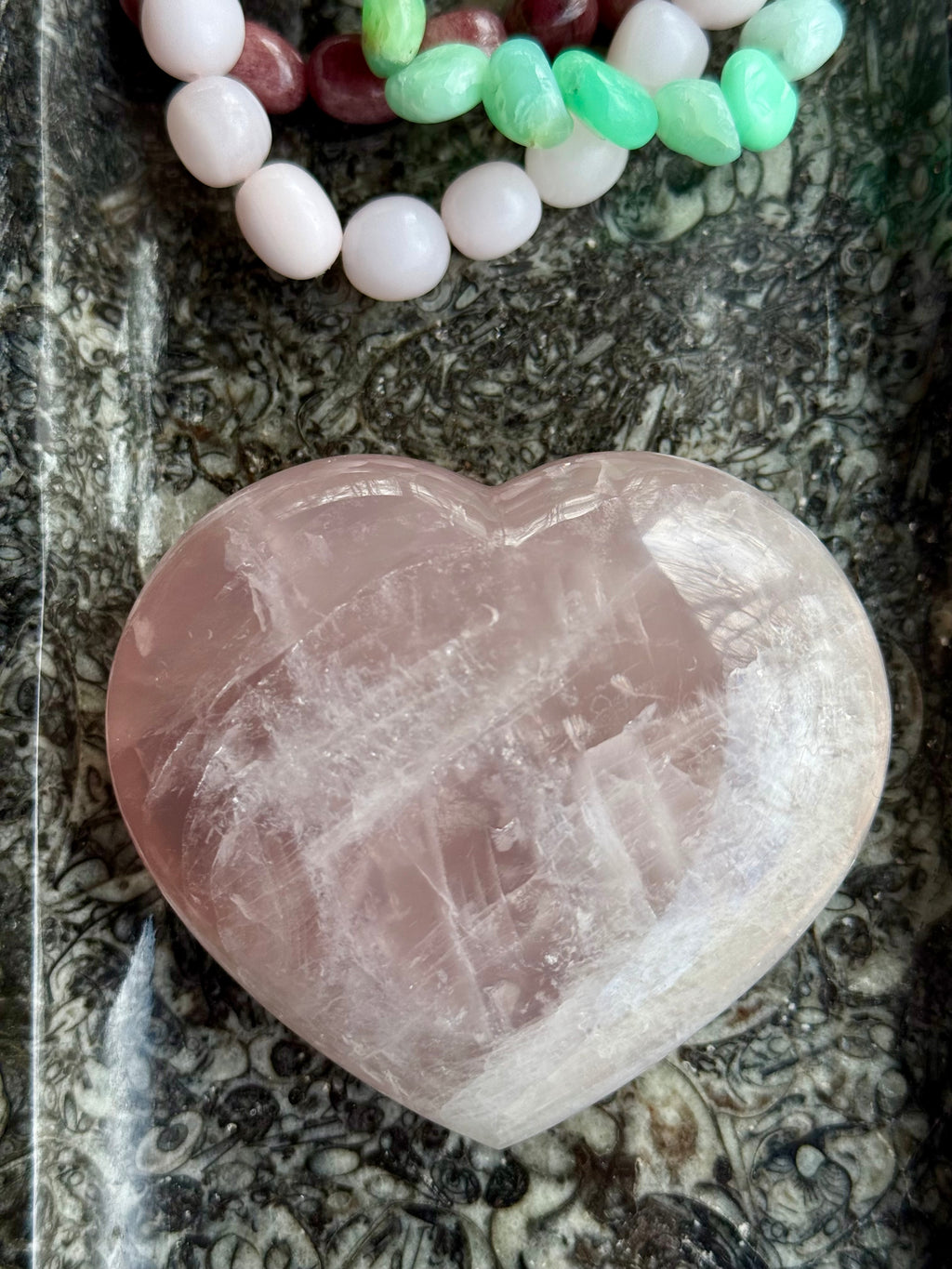 Rose quartz hearts