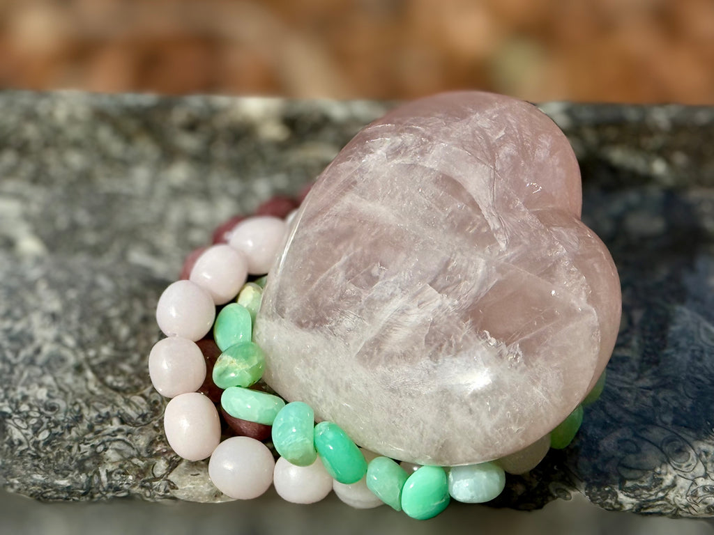 Rose quartz hearts