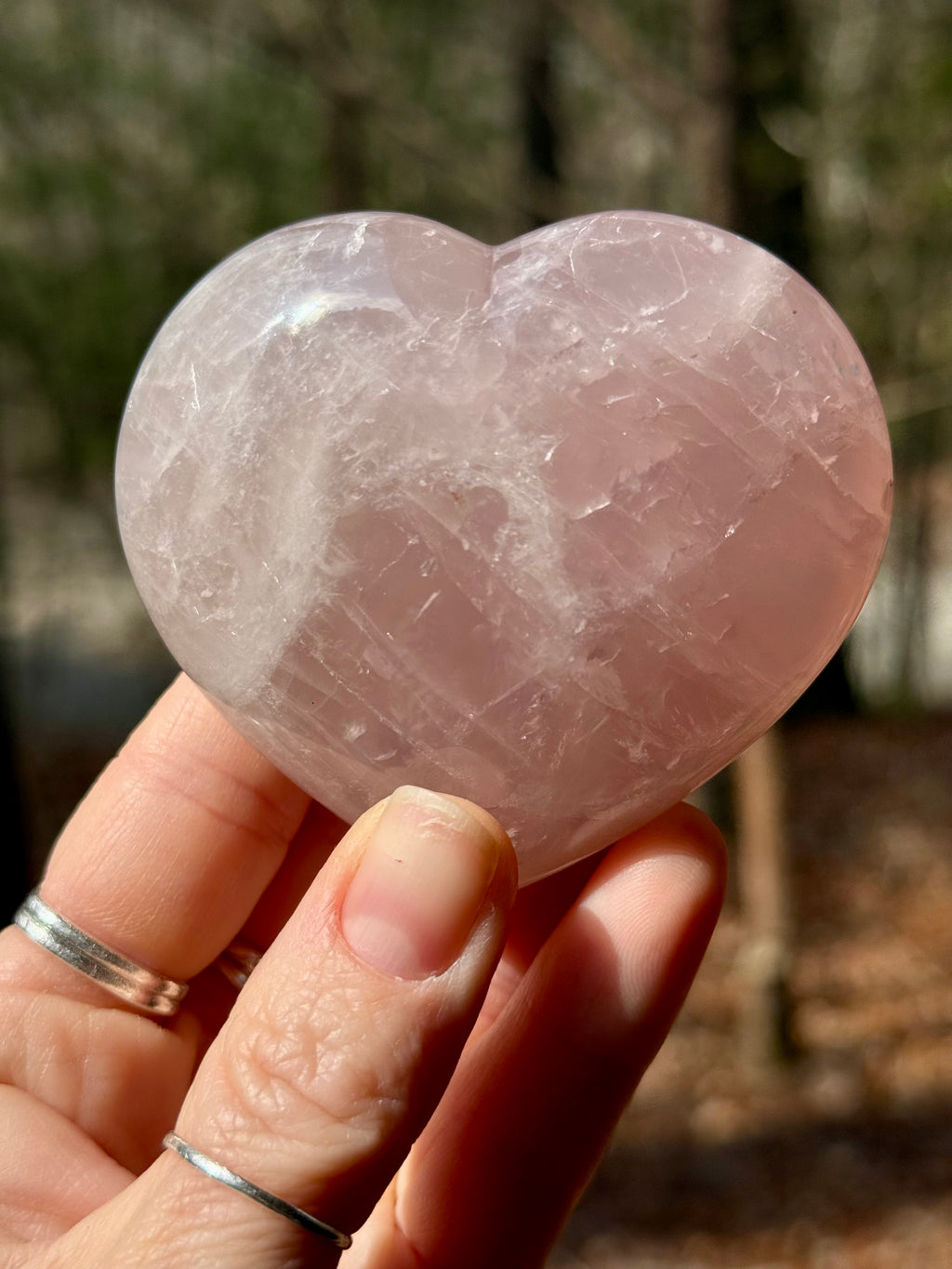 Rose quartz hearts