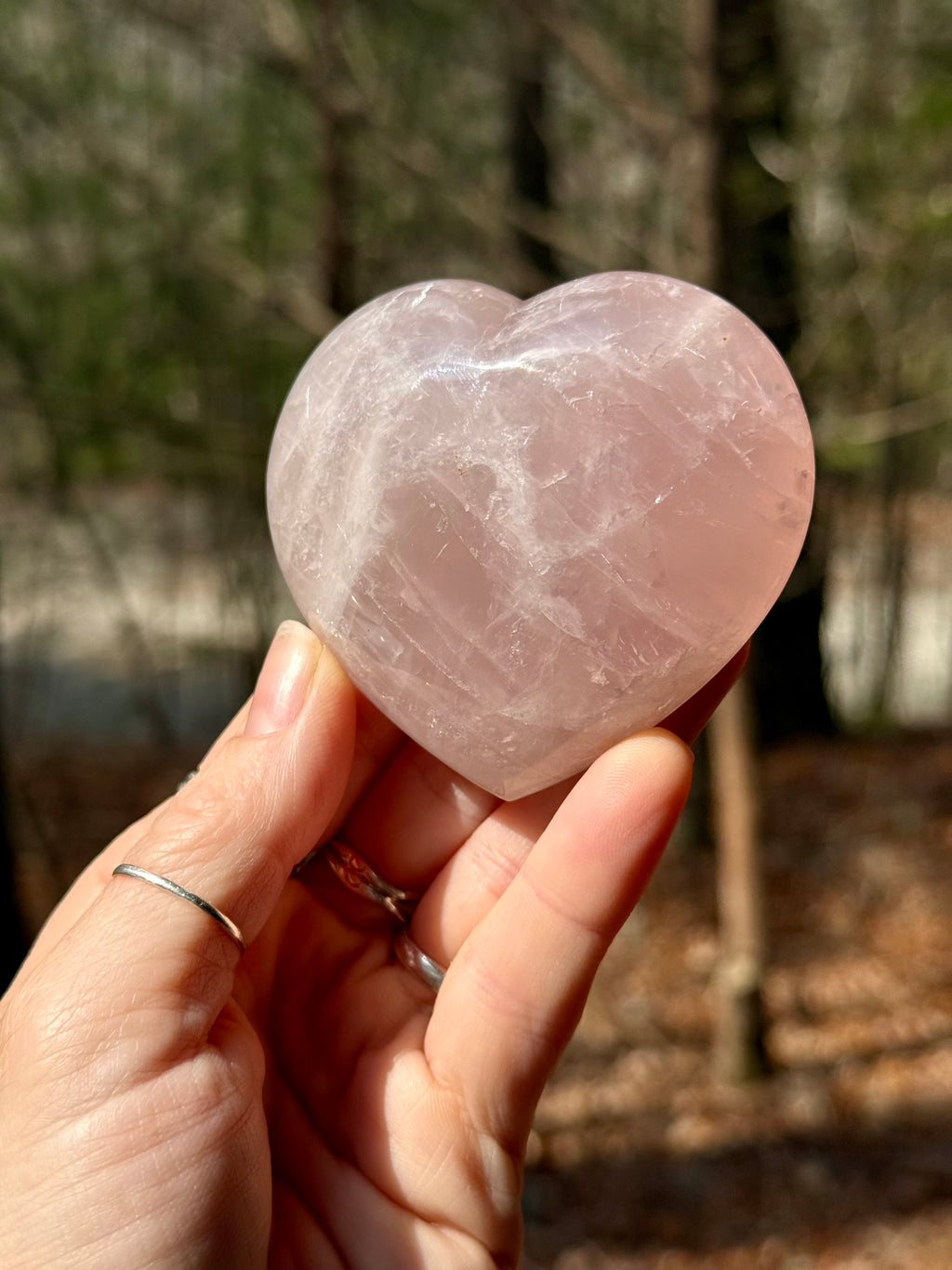 Rose quartz hearts