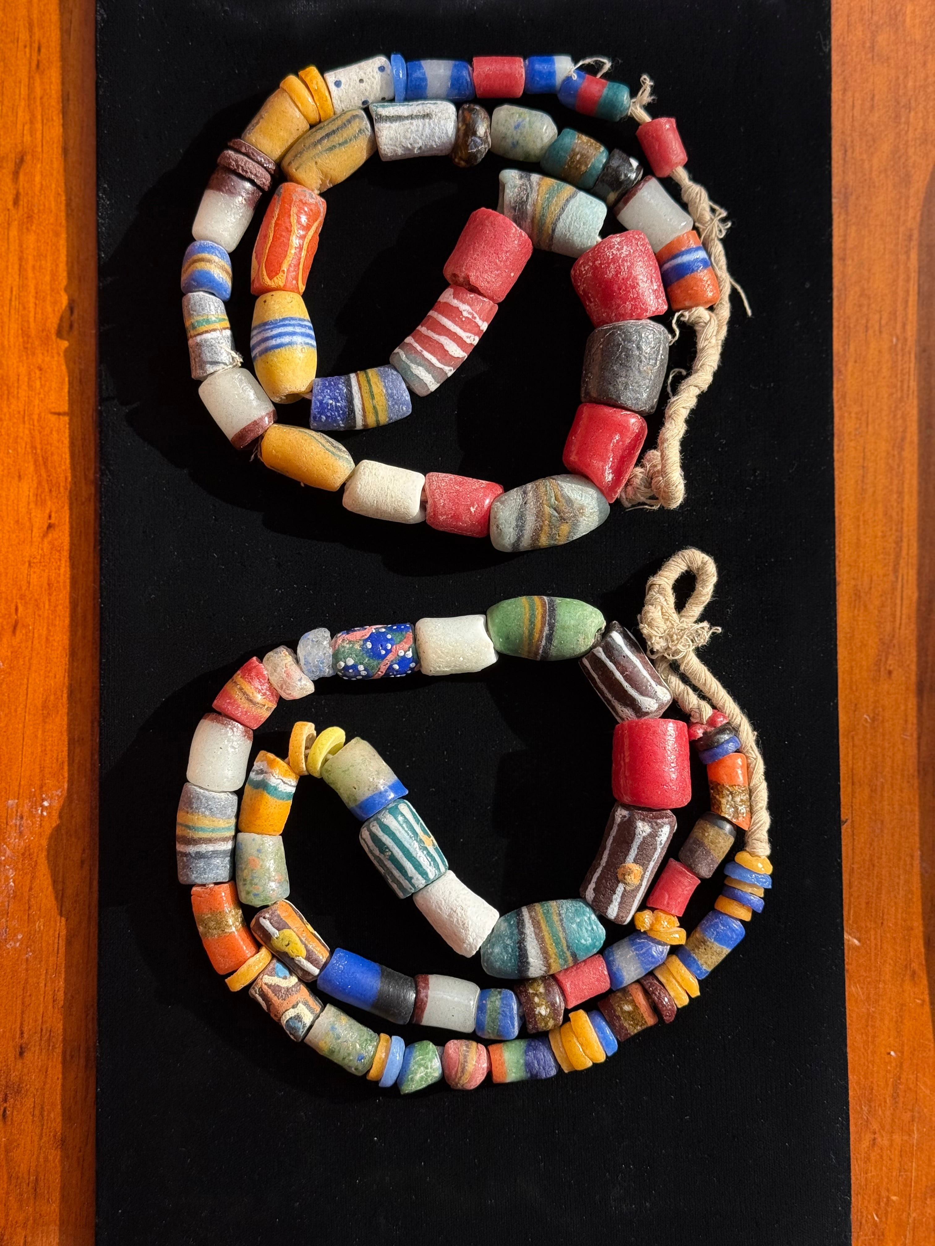 African trade bead necklace