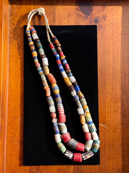 African trade bead necklace