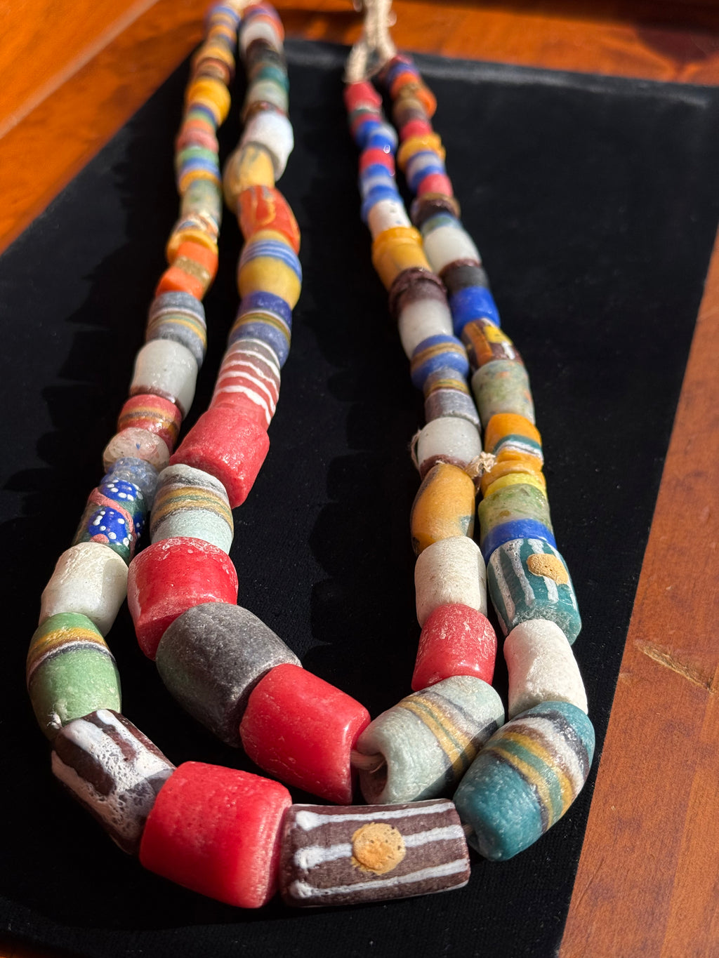 African trade bead necklace