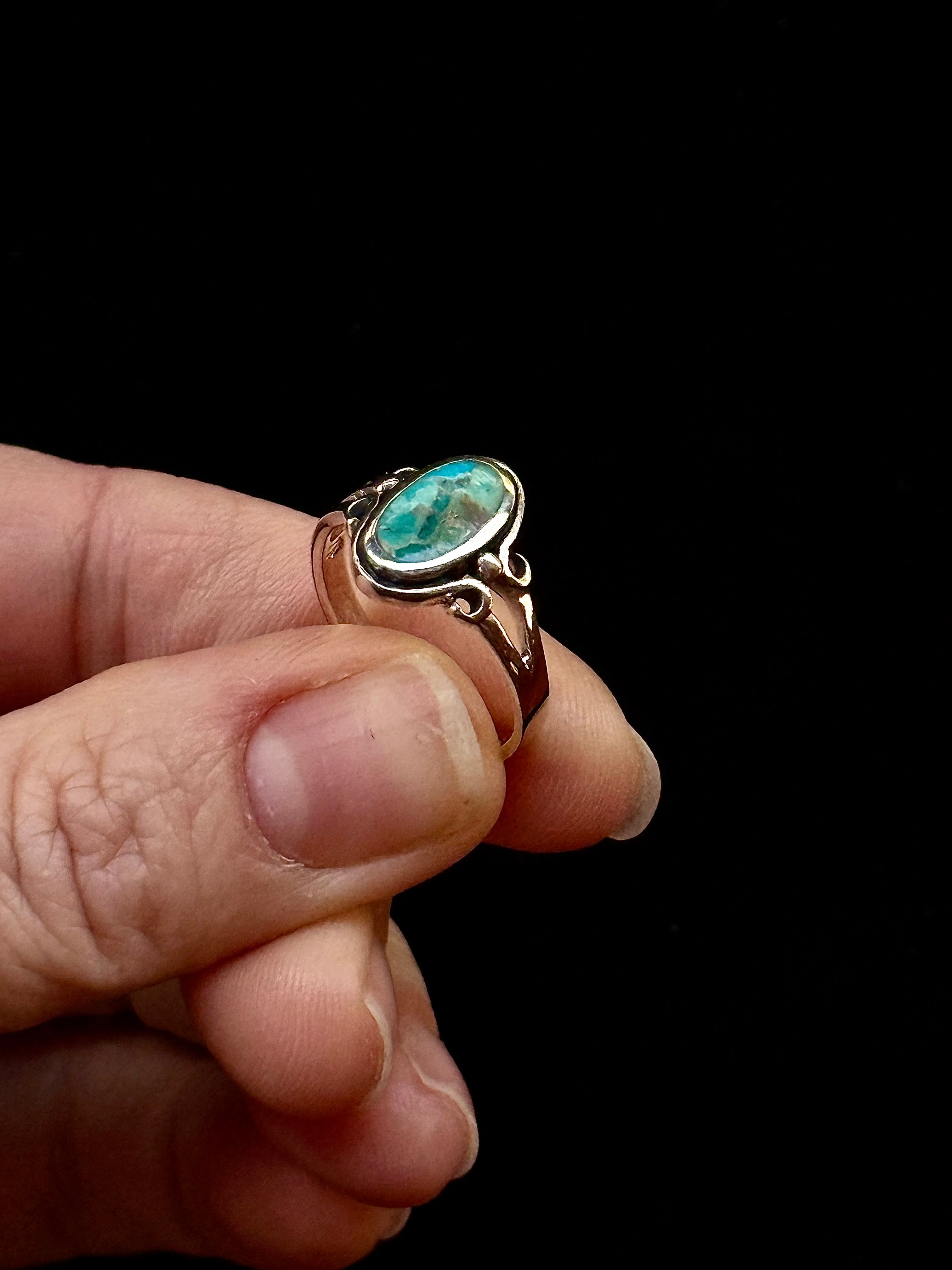 Classic Oval Turquoise Sterling Silver Ring