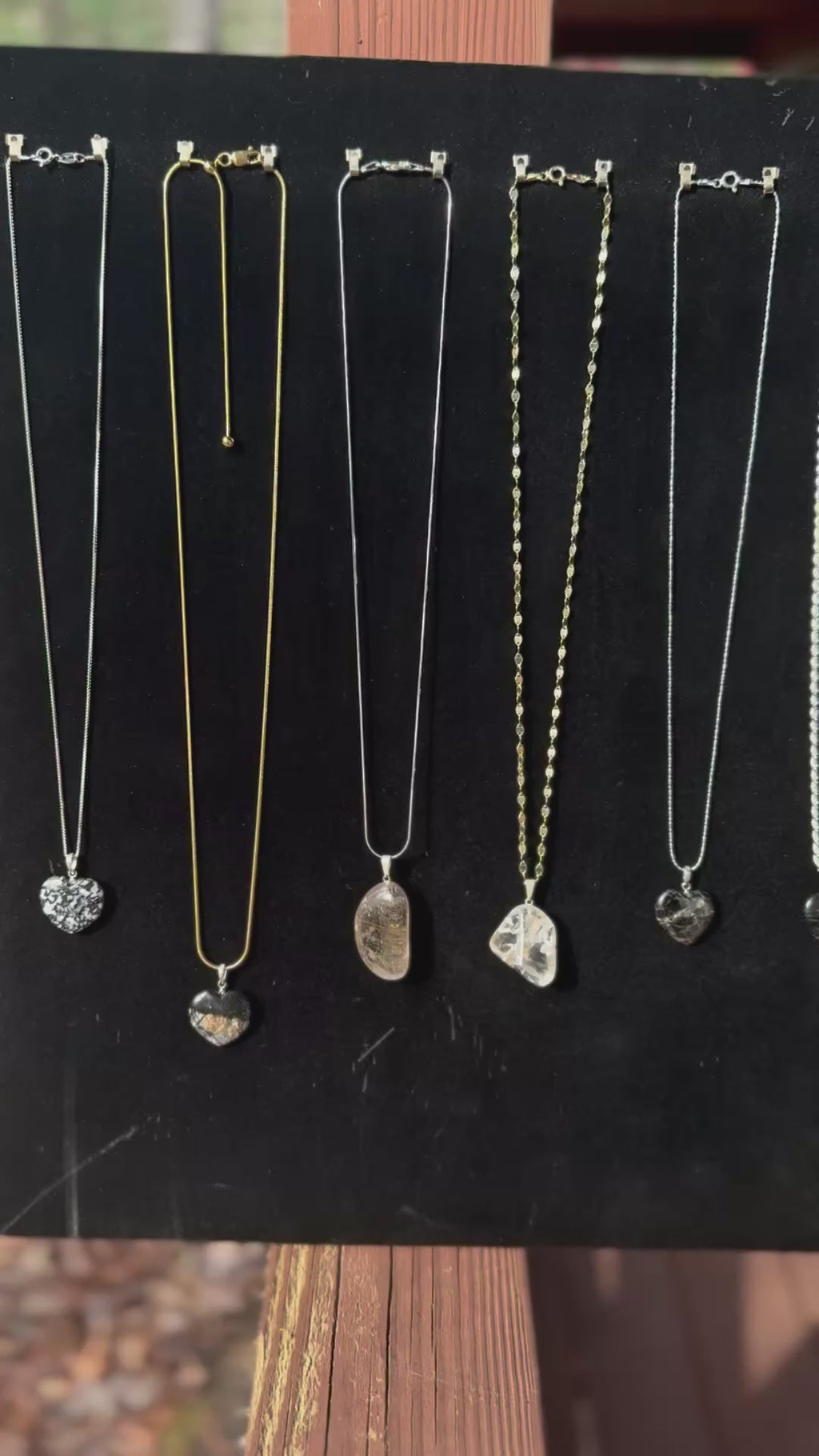 Impactite heart pendant