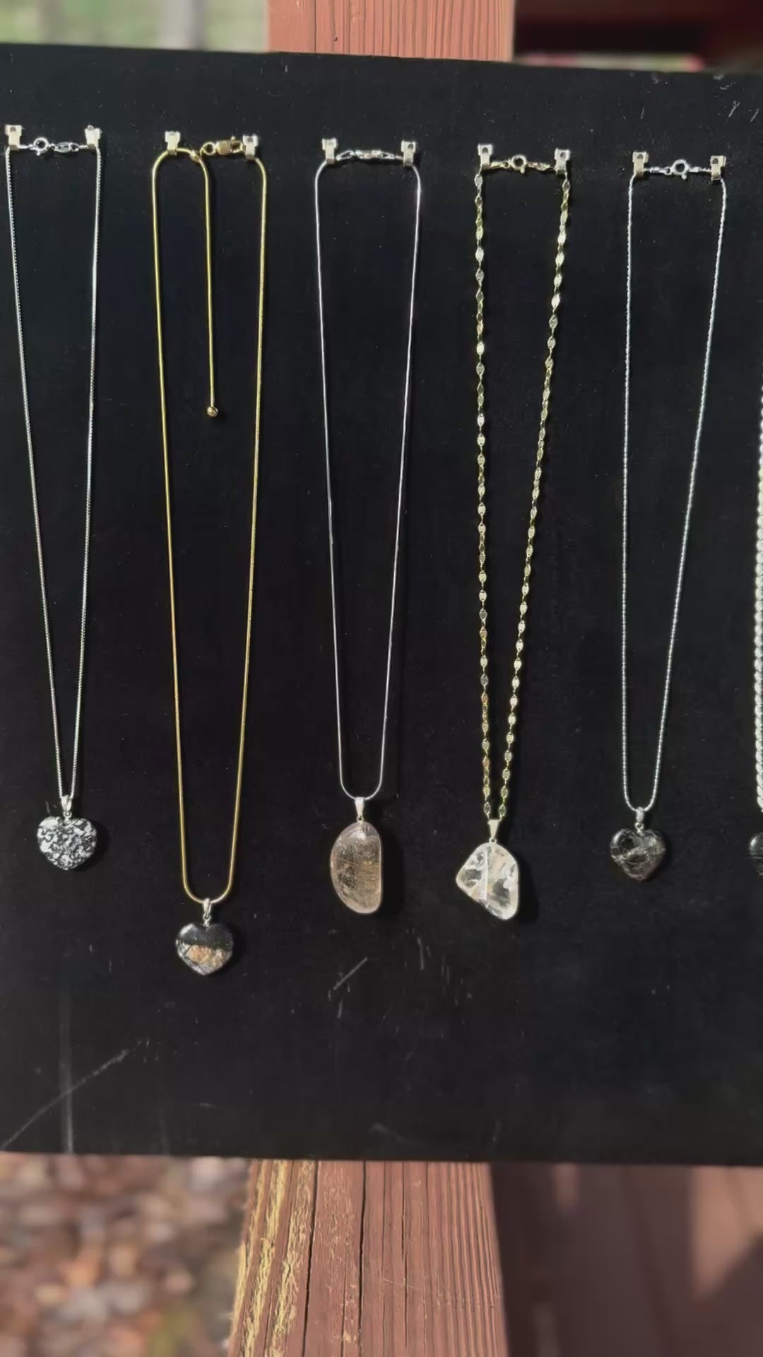 Impactite heart pendant